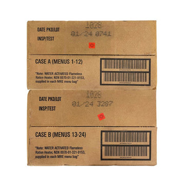 2024 MILITARY MREs A&B Case Combo - INSPECTION DATE JAN 2024 OR NEWER - ATOM Promotions