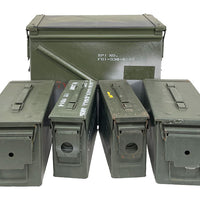 Ammo Can "5 - Can Combo Pack" Used - (2) 30 Cal, (2) 50 Cal, and (1) 30mm 592 M92 - ATOM Promotions