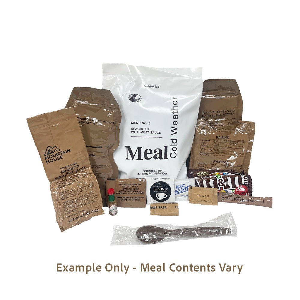 Cold Weather Military MREs Case - 12 Meals - JAN 2025 or Newer - ATOM Promotions