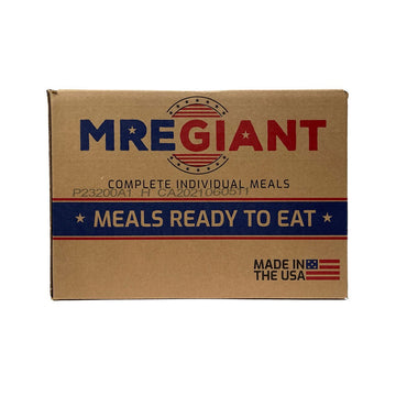 MRE Giant Meals Ready to Eat Case of 12 - 2023 pack/2028 expiration - 3 Menu Options - ATOM Promotions