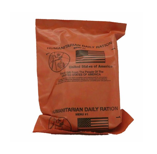 MREs Meals Ready to Eat Humanitarian Daily Rations - 1 Case - 10 HDR Meals - ATOM Promotions