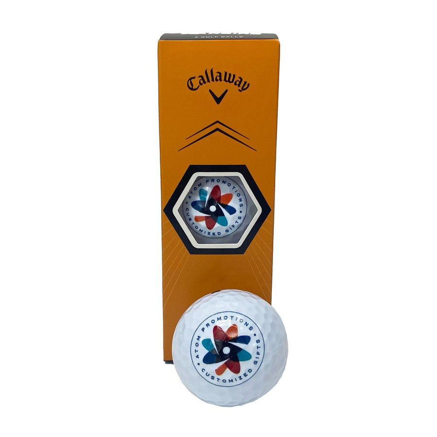 Custom & Personalized Callaway Golf Balls -  - Up to 3 Sides Printed - ATOM Promotions