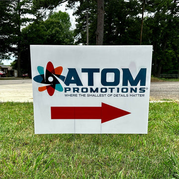 Custom Printed Personalized Double Sided Yard Signs - ATOM Promotions