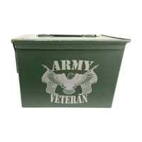 Laser Engraved - ARMY - Used Grade 1 Ammo Can with or w/o Lock Kit - Choose from 30cal, 50 Cal or FAT 50 Cal - ATOM Promotions