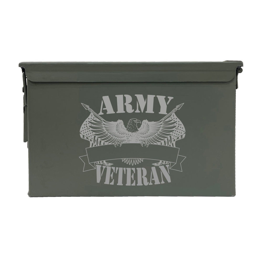 Laser Engraved - ARMY - Veteran Used Grade 1 Ammo Cans - 30 Cal, 50 Cal or Fat 50 - ATOM Promotions