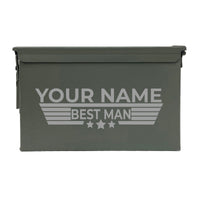 Laser Engraved - BEST MAN STARS - Used Grade 1 Ammo Cans - 30 Cal, 50 Cal or Fat 50 - ATOM Promotions