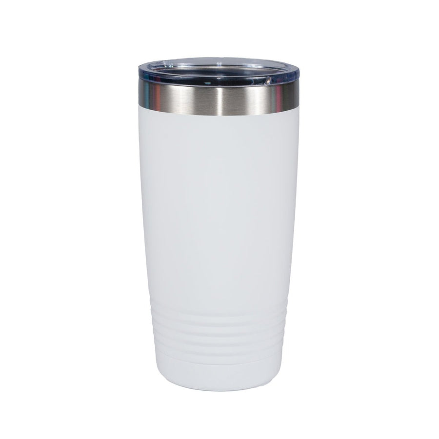 Laser Engraved White- Initial and Name - 20 oz. Tumbler - 17 Colors! - ATOM Promotions