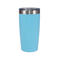 Laser Engraved Light Blue - Initial and Name - 20 oz. Tumbler - 17 Colors! - ATOM Promotions