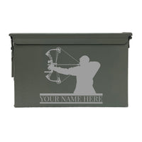 Laser Engraved - BOW HUNTING - Used Grade 1 Ammo Cans - 30 Cal, 50 Cal or Fat 50 - ATOM Promotions