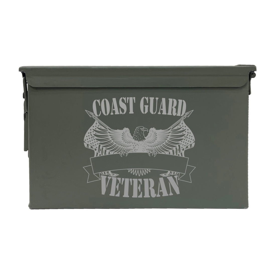 Laser Engraved - COAST GUARD - Veteran Used Grade 1 Ammo Cans - 30 Cal, 50 Cal or Fat 50 - ATOM Promotions