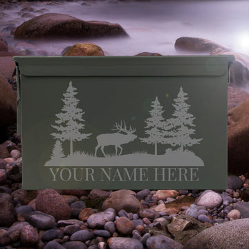 Laser Engraved - ELK - Used Grade 1 Ammo Cans - 30 Cal, 50 Cal or Fat 50 - ATOM Promotions