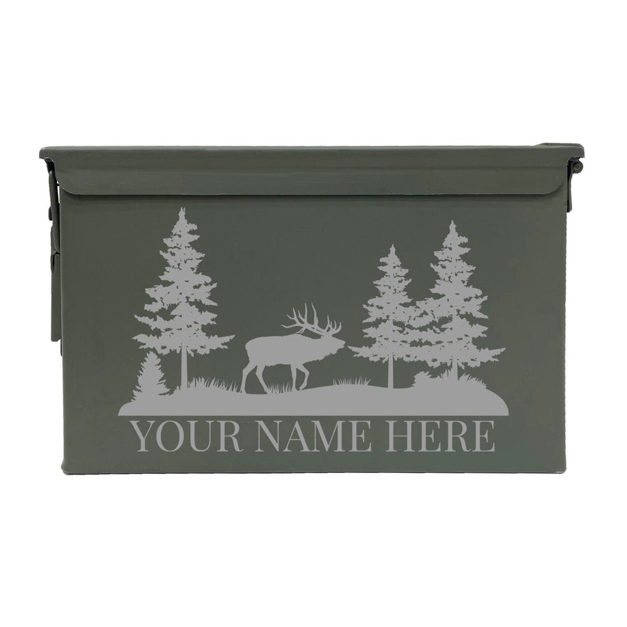 Laser Engraved - ELK - Used Grade 1 Ammo Cans - 30 Cal, 50 Cal or Fat 50 - ATOM Promotions