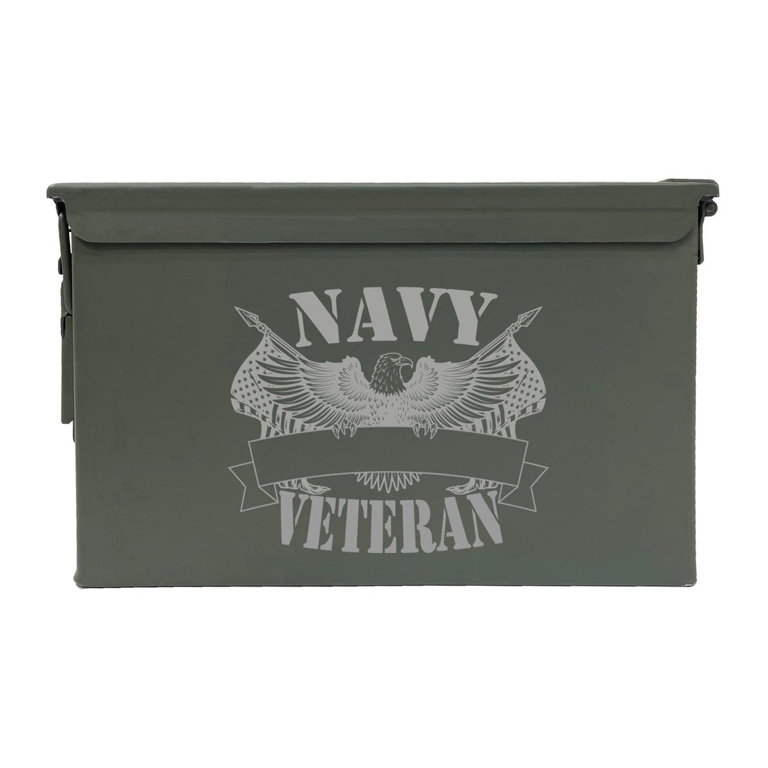 Laser Engraved - NAVY - Veteran Used Grade 1 Ammo Cans - 30 Cal, 50 Cal or Fat 50 - ATOM Promotions