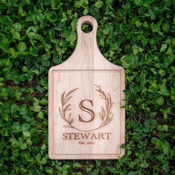 Personalized Laser Engraved Maple Paddle Cutting Boards - ATOM Promotions