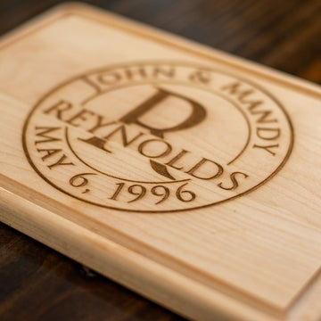 Personalized Laser Engraved Small Maple Cutting Boards - ATOM Promotions