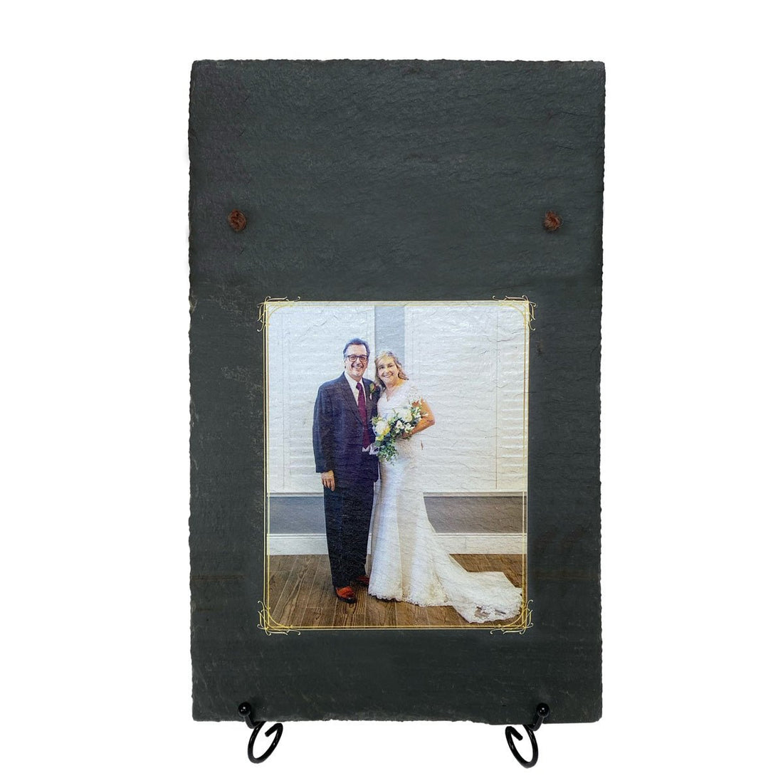 Personalized UV Printed Image (Portrait Format) and Text on 9.75"x15.75" Slate 