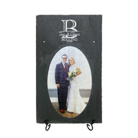 Personalized UV Printed Image (Portrait Format) and Text on 9.75"x15.75" Beautiful Slate Stand