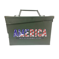 UV Printed Ammo Cans - Used Grade 1 30 Cal, 50 Cal or Fat 50 Cal - AMERICA - ATOM Promotions