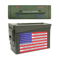 UV Printed Ammo Cans - Used Grade 1 30 Cal, 50 Cal or Fat 50 Cal - I PLEDGE ALLEGIANCE - ATOM Promotions